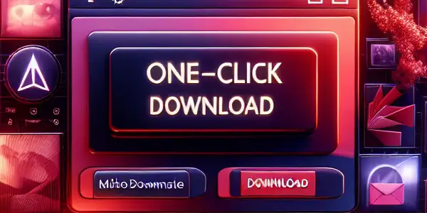 A sleek digital interface for an adult entertainment website featuring a prominent download button and enticing visuals.