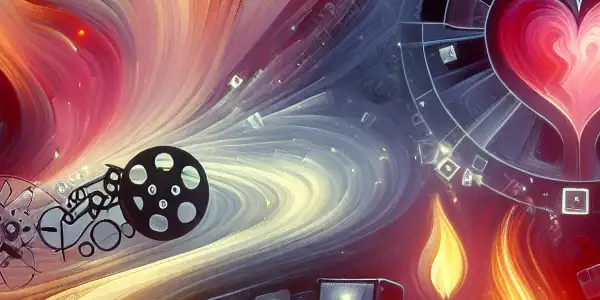 An abstract illustration symbolizing the exploration of adult content in a vibrant digital landscape.